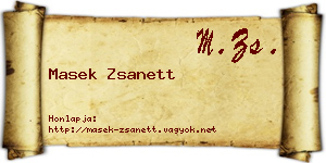 Masek Zsanett névjegykártya